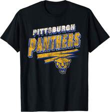 Pittsburgh Panthers Vintage Distress 90's T-Shirt - Black - View 1