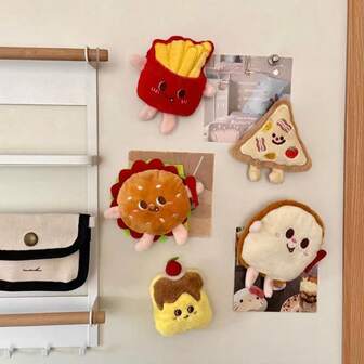 创意汉堡、薯条、面包冰箱贴，可爱装饰，送给朋友、女友、同事、家人的礼物，适合多种场合