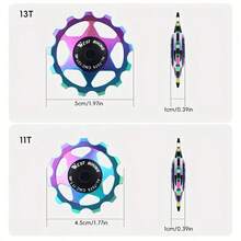 WEST BIKING Heavy-Duty Aluminum Alloy Derailleur Pulley Wheel - 11T/13T Rear Pulley Wheel With Bearings, Compatible With 11T/13T Bicycles, Smooth Operation And Low Noise, Bicycle Maintenance, Fashionable Bicycle Accessories, Bicycle Parts - Multicolor - View 10