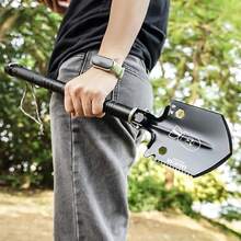 Multifunctional Shovel, Outdoor Car Portable Folding Shovel For Fishing, Beach Combing, Camping, Mini Iron Spade