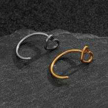 1pc Stainless Steel Heart Shaped Nose Ring, Versatile Decoration Suitable For Beach, Holiday, Party, And Daily Wear - Multicolor - View 2