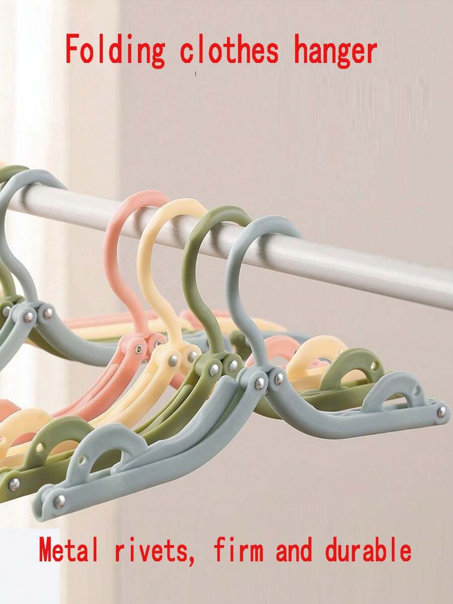 6pcs Foldable Clothes Hangers - Portable Stackable Wet And Dry Organizer Racks For Efficient Packing, Storage, Travel, And Laundry Sessions; Convenient For Home, Dorm, Rental, Hotel, Or On-The-Go Wardrobe Care; Durable Lightweight Frames In Bright Colorways, Easy Assembly, Space-Saving Design, And Versatile For Delicate Garments, Travel Essentials, And Quick Drying Needs