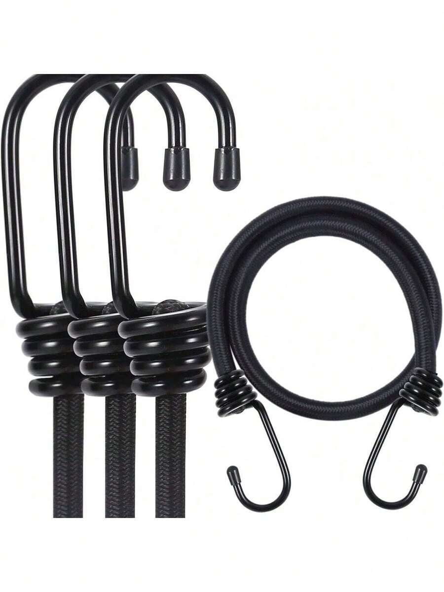 1pc Polyester Double-Ended Hook Elastic Cord With Fixing Hooks