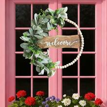 Vòng hoa chào mừng, Trang trí cửa, Vòng hoa hạt gỗ, Vòng hoa lá nhân tạo, Vòng hoa bạch đàn, Trang trí theo phong cách nhà nông thôn, Trang trí cửa hiện đại, Tranh treo tường trong nhà, Trang trí lối vào nhà, Biển chào mừng mộc mạc, Thích hợp cho Ngày của Mẹ, Đám cưới, Lễ đính hôn, Tiệc tùng, Sinh nhật và nhiều dịp khác. - Nhiều màu - Xem 4