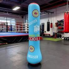 1 pieza Nuevo columna de boxeo inflable, bolsa de boxeo inflable de PVC reforzada, bolsa de boxeo inflable vertical, columna inflable para fitness de boxeo, columna de boxeo, bolsa de boxeo - Multicolor - Ver 14