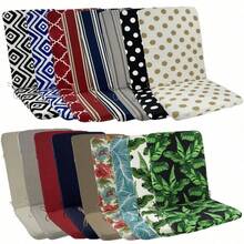 High Back Outdoor Chair Cushions-Water Proof Patio Dining Chair Cushions, Removable Machine-Washable Cover For Camping Beach Picnic Travel 17.72*41.34*1.18in - 黑與白 - 查看 4