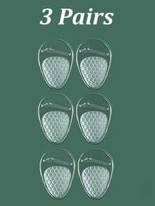 1pair GEL Honeycomb Forefoot Pad High Heel Cushioning Half Size Insert Soft Self-Adhesive Shock Absorbing Particles Massage Anti-Slip Sticker - Clear - View 11
