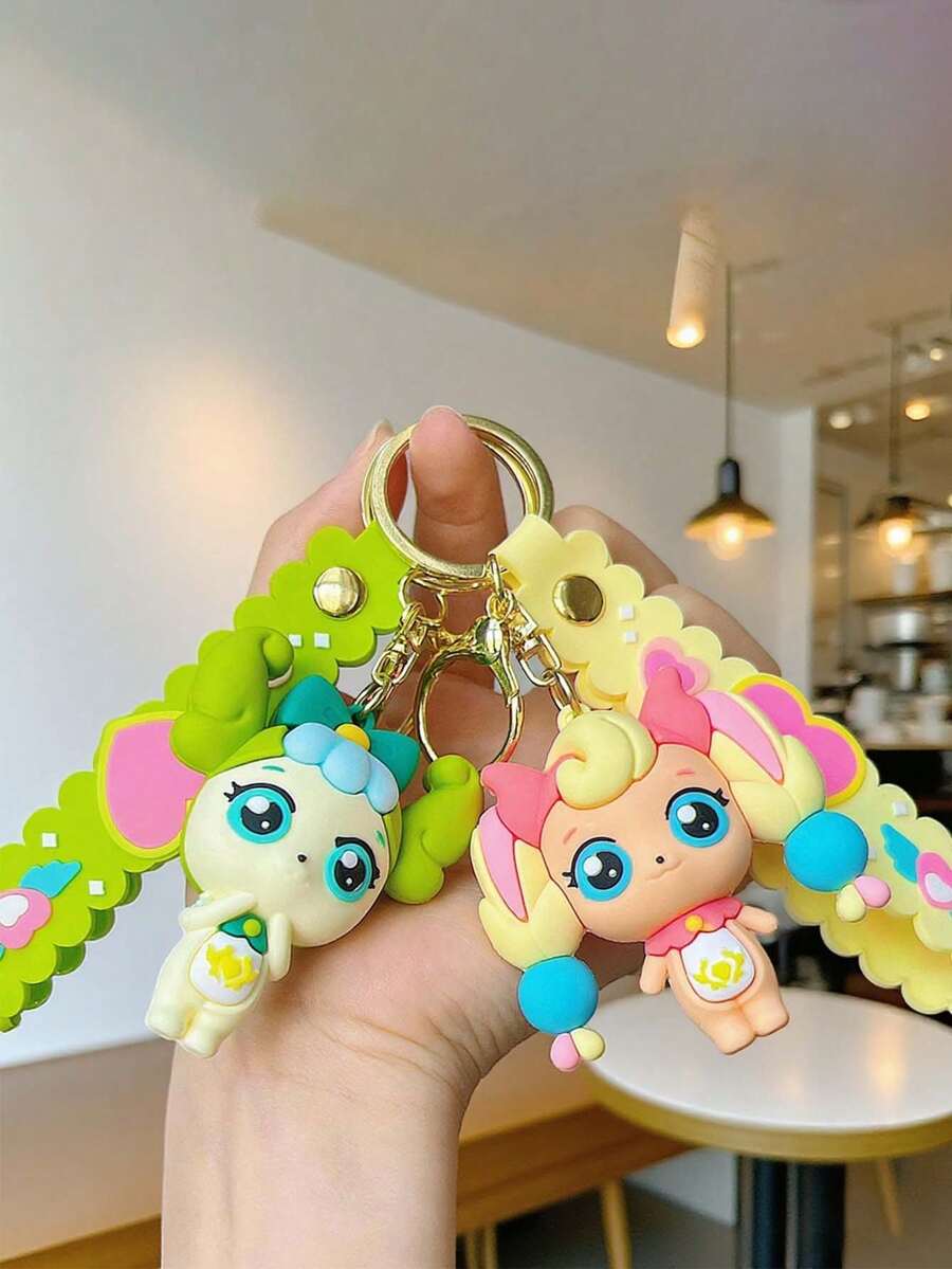 1pc Set Cute Kpop Christmas Keychain, Cartoon Pendant For Girls, Mira Zoey Rumi Keychain, Tiger Keychain, Couple Keychain, Anime Phone Charm, Bag Accessory, Friend Gift (Silicone Product, Slight Color Transfer Is Normal) - Multicolor - View 1