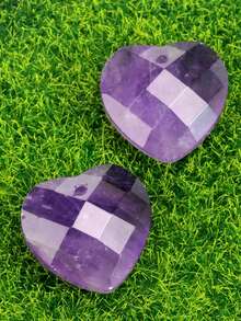 Yumfeel 2pcs Natural Stone Faceted Heart Pendants For Jewellery Making,Size16*16mm Charms For DIY Necklaces And Earrings.Jewellery Making Accessories - Multicolor - View 14
