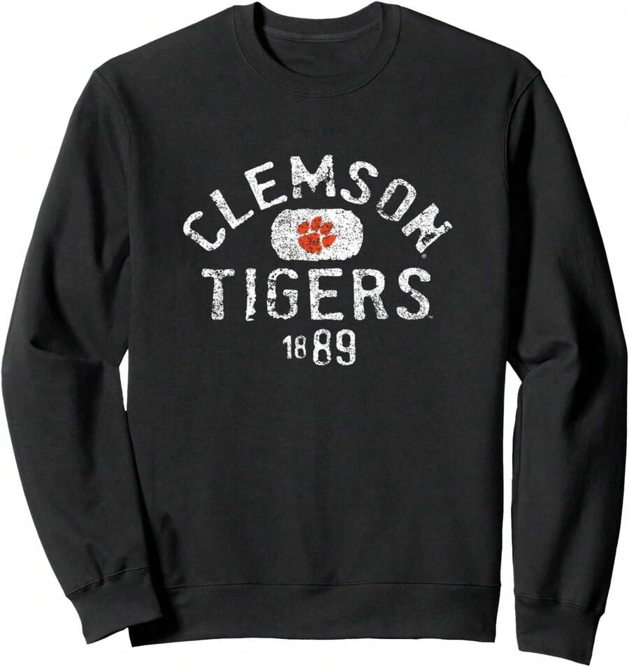 Clemson Tigers 1889 Vintage Sweatshirt - Black - View 1