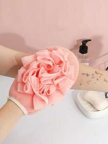 二合一浴巾浴球，双面多功能沐浴手套，柔软网状洗脸巾易起泡，亲肤搓澡球清洁工具，去除死皮，浴室配件，无香型