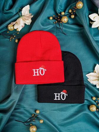 1顶男女通用Y2K风格圣诞老人滑雪帽，户外防寒休闲多功能冬季保暖针织帽，适合日常通勤