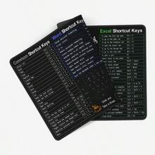 Excel Shortcuts Keys Mouse Pad 31.5 X 11.8 Inch XL Non Slip Stitched Edges Rubber Mousepad - 35.5" X 16" + Black - View 4