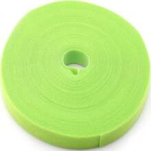 1卷可重复使用的双面胶带，1厘米宽，双面胶卷，电线整理器，魔术贴扎带，电线固定器，户外旅行必备品 - 彩色 - 查看 1