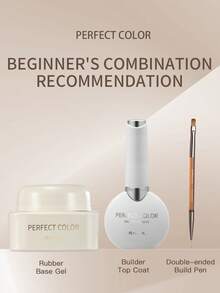 1支/20克橡胶底胶，12毫升延长胶，果冻质地延长胶，双头延长笔，裸色/透明/粉色甲油胶，用于强化指甲，可卸除UV/LED凝胶，适合脆弱指甲，母亲节女性礼物