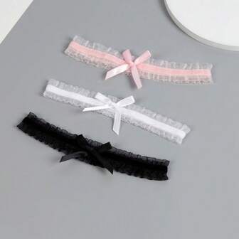 Sexy Lingerie, Lace Bow Princess Thigh Ring, Bridal Wedding Accessories Leg Set Accessories Female, Lolita Sexy Anime Lace Socks