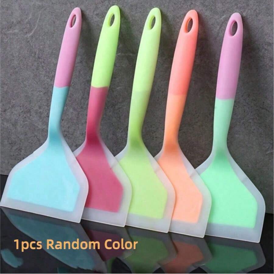 Household High Temperature Resistant Colorful Silicone Spatula Non-Stick Baking Cooking Tools Dishwasher Kitchen Supplies For Friends And Mothers 1pcs Random Color - 1 chiếc màu ngẫu nhiên - Xem 1