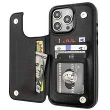 Cowboy Retro Coors  Beer Lover Cow  Vintage Western Style Card Holder Wallet Aesthetic Pattern Black Casing For Iphone 16 15 14 13 12 PRO PLUS MAX PU Leather Stylish Gift Shockproof Protection Anti-Drop Protective Protector Phone Cases Shell Cover - 黑色 - 查看 4