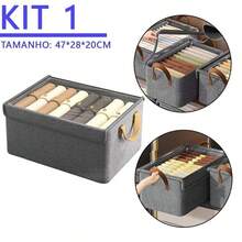 Set Of 3 Children's Clothing And Toy Storage Boxes With Lids For Underwear And Pants - 47*28*20cm - Nhiều màu - Xem 9