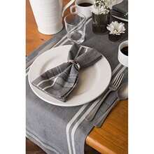 DII 100% algodón, Lavable a máquina, Cena y día Festivo Mantel/servilleta/Camino de Mesa, Harvest Wheat, Napkin, 1, 6(Gris (Gray Chambray)) - Multicolor - Ver 6