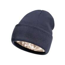 Women'S Silky Satin Beanie -Anti-Static, No Frizz, KnitCap For Winter Warmth