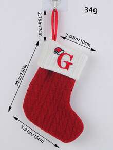 1pc Knit Monogram Stockings, Stockings Small Xmas English Letters Hanging Stockings Socks Double Sided Fireplace Hanging Stockings For Party Decoration New Year Party Gift Favors Supplies,Personalized Initial Stocking, Family Holiday Xmas Party Decor Birthday,Christmas Decor - Multicolor - View 32