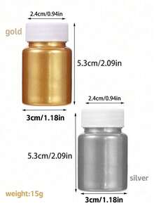 15g Bột bụi vàng, Bột nhũ, Bột ngọc trai, Bột kim tuyến, Dùng để trang trí bánh, Làm bánh, Fondant, Gumpaste, Macaron Chocolate, Bánh Mousse, Kẹo mềm, Đồ uống, Bánh quy, Món tráng miệng, Đồ uống, Dâu tây, Nghệ thuật trang trí DIY, Sinh nhật hoặc Tiệc cưới, Hoàn hảo cho Trang trí nhà, Nhà hàng hoặc Sự kiện, Khuôn silicon lỏng trang trí, Nến kim tuyến Trang trí bánh Topper Trang trí bánh Trang trí bánh Dụng cụ trang trí bánh (Không ăn được) - Nhiều màu - Xem 2