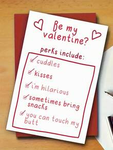 1pc Elegant Valentine's Day/Anniversary Greeting Card. For Husband. Includes Envelope. High-Quality Paper. Wish You Eternal Youth And Good Health. Decorated With Heart Pattern. Perfect Valentine's Day Card From Wife To Husband (4.7 Inches X 6.7 Inches) - Multicolor - View 6