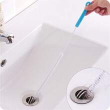 5PCS Sink Drain Overflow Cleaning Brush Sewer Hair Catcher Plug Hole Remover Tool - Blue - View 6
