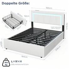 OYAJIA Bed Frames - White - View 14