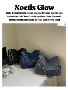 Women's Denim Crossbody Bag, Lightweight Vintage Washed Jean Purse With Adjustable Strap, Large Capacity Shoulder Handbag Travel Essentials School Supplies Travel Accessories Christmas Gifts Christmas Decorations Christmas Travel Essential Crossbody Bags For Women Purses And Bags Women Gifts For Women Purse Accsesories - Nhiều màu - Xem 9