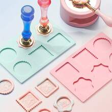 1 Peça Molde de Cera de Silicone em Forma de Flor, Compatível com Carimbo de Cera de 1 Polegada, Kit de Lacre de Cera para Embalagem de Presentes, Convites de Casamento, Envelopes, Cartões, Artes e Artesanato