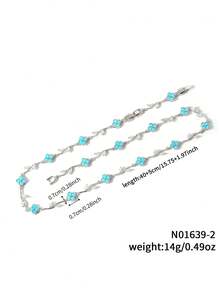 1 chiếc vòng cổ hình hoa và lá sang trọng, vòng cổ thời trang - Nhiều màu - Xem 10