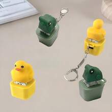 Quacking Duck Keychain,  Frog Croaking Keychain,Funny Quacking Duck Hat Keychain, Realistic Vocalization, Cute Animal Sound Generator, Helps Focus And Relax, Viral Stress Relief Keychain - Yellow - View 2