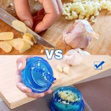 Garlic Crusher Tool, Manual Garlic Mincer Press, Non-Slip Garlic Mincer Garlic Peeler, Handheld Garlic Press For Home Kitchen, Kitchen Gadget Garlic Presses For Mincing Garlic, Onions, Fruits, Salad, Vegetables (Random Color And Style) - Multicolor - View 3