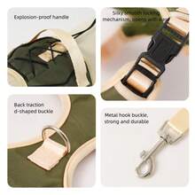 حزام كلب تكتيكي للأنواع الكبيرة ثقيل الوزن مضاد للسحب، قابل للتعديل، مناسب لكلاب الراعي الألماني والأنواع الكبيرة، مناسب للمشي والتدريب والصيد، خفيف الوزن ومنفذ للهواء، توزيع قوة علمي للمحيط الكامل