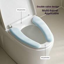 2pcs Reusable Toilet Seat Cover, Warm Flannel Toilet Mat, Washable Bathroom Toilet Cushion