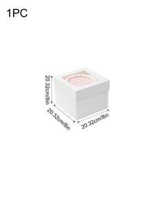 1/3pcs Cake Boxes With Window, 3 Sizes: 8inch/10inch/12inch, Reusable Baking Boxes For Takeout, White Large Cardboard Bakery Boxes With Lids, White Baking Boxes, Large Baking Boxes, Square Cardboard Cake Boxes, Suitable For Multi-Tier Cakes, For Baking, Cookies, Pastries, Pies, Valentine's Day, Wedding, Birthday, Candy, Chocolate, Donuts, Cake Decorations, For Baking Or Gifting - Multicolor - View 15
