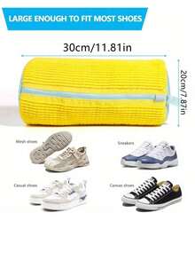 360° Deep Clean Zipper Protective Bag, Shoe Cleaning Bag, Washing Machine Shoe Bag - Heavy Duty Reusable Washing Machine And Dryer Shoe Bag, Reusable, Suitable For All Footwear Such As Sneakers, Canvas Shoes, Children's Shoes, Men's Shoes - Multicolor - View 10