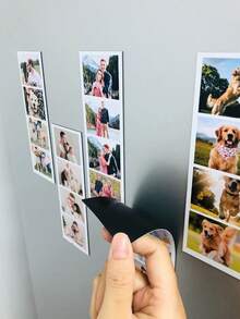 1/3/5pcs Personalized Photo Refrigerator Magnets - 5x14cm, Customized Photo Fridge Magnets Set - Durable Magnetic Backing - Perfect Home Decor Gift, Valentine's Day Gift, Gift For Her, Gift For Him, Gift For Mom, Gift For Friends, Home Decor, Decorations, Personalized Gift, Custom Gift,Kitchen Essentials - Multi-color (simple Style) - View 5