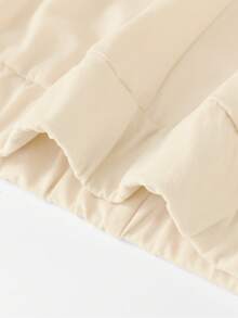 2件套少女爱心元素套装，舒适面料，适合春秋季街头活动和日常穿着 - 杏色 - 查看 4