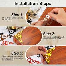 4/10pcs Geometric Pattern Decorative Mirror Stickers, Self-Adhesive Acrylic Mirror Wall Decals, Suitable For Home Background Wall, Living Room, Bedroom, Study, Office, Kitchen Cabinet And Other Home Decor, DIY Wall Paper Room Wall/Bathroom Glass Decorative Stickers - Multicolor - View 5