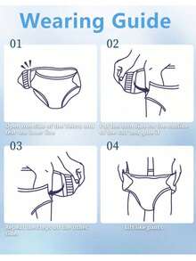 5/9 miếng/gói Quần lót kinh nguyệt dùng một lần, Băng vệ sinh, Không cần cởi quần, Dễ thay, Quần lót kinh nguyệt dán hai bên, Tiện lợi & Nhanh chóng, Thoáng khí & Thoải mái, Mặc hàng ngày, Đai thun 360° thoải mái, Không gây cảm giác bó chặt ở eo, Thấm hút cao, Chống rò rỉ. - Quần lót kinh nguyệt màu trắng - thiết kế dễ mặc và cởi - Xem 7