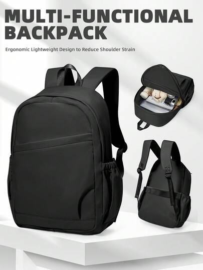 Computer College Backpack Laptop Backpack Fit 14-15.6inch Notebook, School Backpack For Boys & Girls, Fashion Backpack, Bookbag For Teenagers Students, Waterproof Nylon Travel Bag For Outdoor Camping Hiking, Large Daypack For Boy Girl, Gift For Newyear