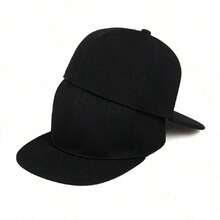 1 件装男士黑色封闭式棒球帽，时尚纯色嘻哈帽，户外防晒休闲帽，适合春季、秋季外出、旅行、海滩、派对 - 彩色 - 查看 11