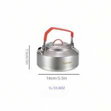 Stainless Steel Portable Light Teapot Stainless Steel Camping Kettle - Portable And Durable, 1L, 1.5L, 2L Suitable For Outdoor Picnics, Fishing, Picnics, Reusable Teapot Hand-Brewed Coffee Pot, - Multicolor - View 13