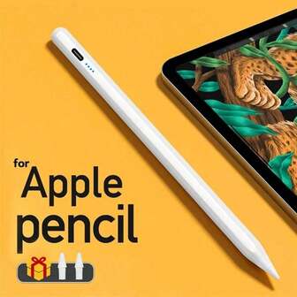 Active Stylus Pen Compatible With Ipad 2018-2024 Models - Palm Rejection, Magnetic Attachment Compatible With IPad Air/Pro/Mini, High Precision Capacitive Pencil With Lithium Polymer Rechargeable Battery, Stylus Pen Compatible With Apple IPad / IPad Pro / Air / Mini 2018-2023, A Substitute Compatible With Apple Pencil Gifts For Mother, Family, Friends, Kids, Birthday, Holiday Phone Accessories