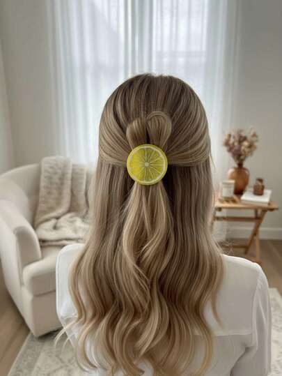 3PCS Lemon Hair Clips, Cute Yellow Fruit Duckbill Barrettes For Anti-Slip Bangs, Resin Daily Decorative Clips For Women Girls Hair & Bags & Hats, Ideal For Everyday Wear & Holiday Dressing
