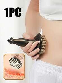 1支经络按摩刷 - 多功能穴位按摩刷，经络按摩刷，硅胶经络按摩刷，手动全身刮痧按摩器，头部、腹部、腿部身体放松软刷，通用身体部位按摩刷，柔软舒适，亲肤 - 彩色 - 查看 1