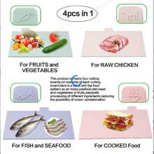 طقم لوح تقطيع إبداعي، لوح تقطيع مانع للانزلاق - متعدد الألوان - مشاهدة 8